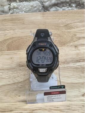 Timex Unisex T5E961 Ironman Classic 30 Mid-Size Black/Gray Resin Strap Watch